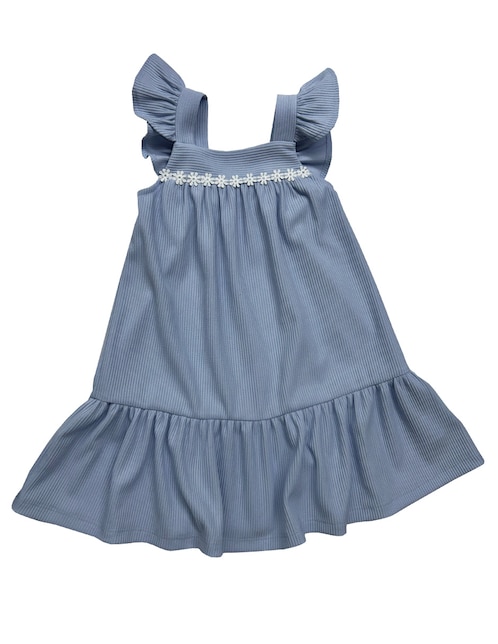 Vestido manga volantes para bebé niña 1