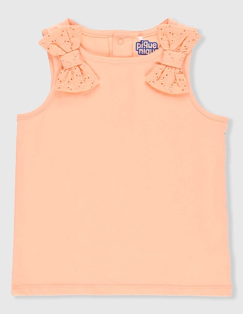 Playera sin manga para bebé niña 1