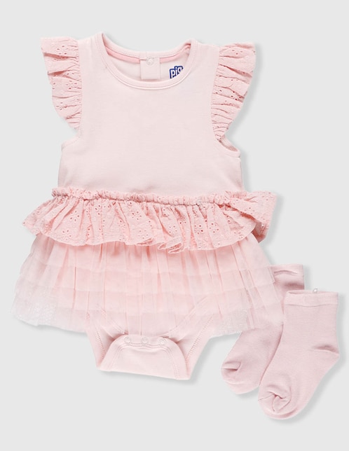 Set pañalero Piquenique Babies con calcetines de algodón