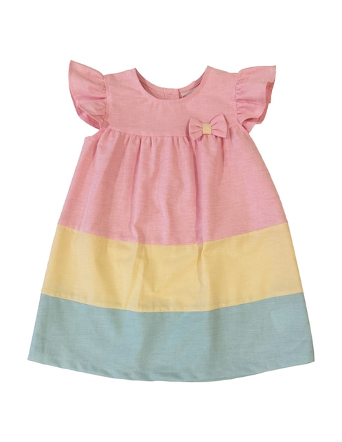 Vestido manga volantes para bebé niña 1