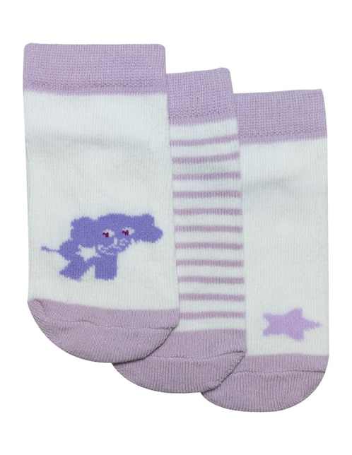 Set de tin antiderrapante Elefante Babies R US para niña 3 pares