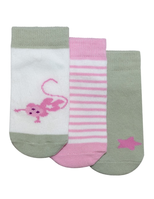 Set de tin antiderrapante Baby animal Babies R US para niña 3 pares