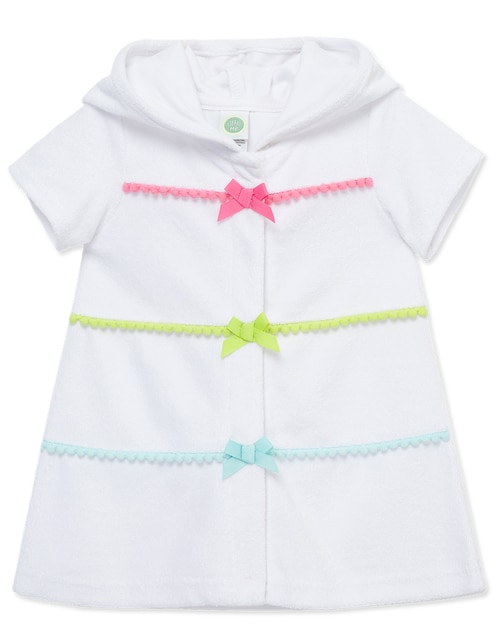 Bata de baño con gorro Little Me para bebé niña