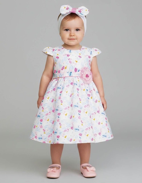 Vestido Gerat manga corta para bebé niña