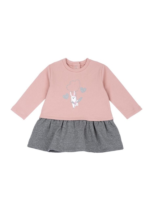 Vestido Chicco manga larga para bebé niña