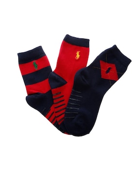 Set Calcetín Antiderrapante Polo Ralph Lauren De Algodón Para Niño 3 Pares