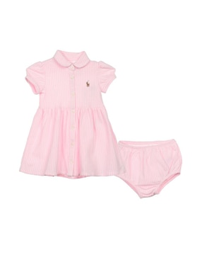 Vestido Polo Ralph Lauren Manga Regular Para Bebé Niña