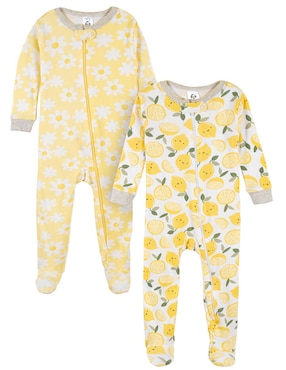 Set de mamelucos Gerber de algodón para bebé niña