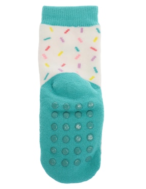 Calceta antiderrapante Baby Creysi Collection de algodón para bebé niña