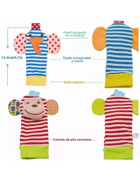 Calcetín de algodón para bebé unisex 2 pares