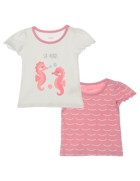 Set Playera Woohoo! Manga Corta Para Bebé Niña