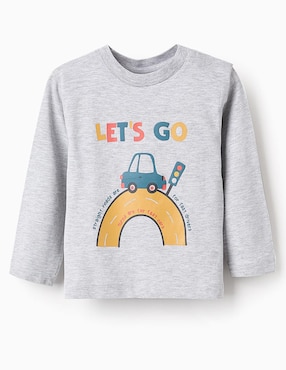 Playera Zippy Manga Larga Para Bebé Niño