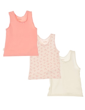 Set Camiseta Cuello Redondo Baby Creysi Collection Para Niña