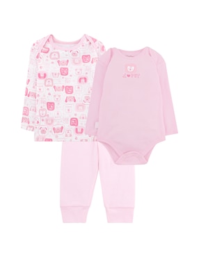 Conjunto Baby Creysi Collection I Love Pet De Algodón Para Bebé Niña 3 Piezas