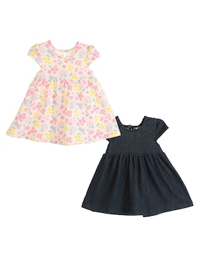 Set Vestido Fiorella Manga Globo Para Bebé Niña