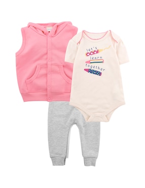 Conjunto Casual Baby Creysi Collection De Algodón Para Bebé Niña 3 Piezas