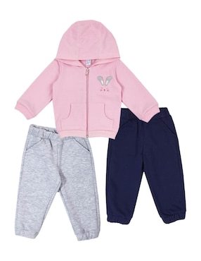 Conjunto Deportivo Regular Bolo Con Elástico Para Bebé Niña