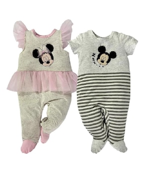 Set Mameluco Disney Mickey & Minnie De Algodón Para Bebé Niña