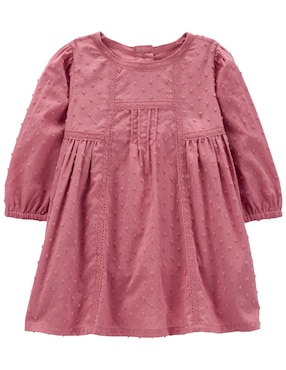 Vestido Oshkosh Manga Regular Para Bebé Niña