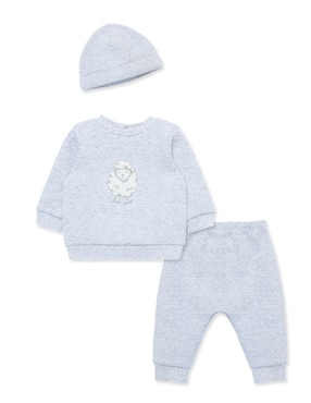 Conjunto Casual Little Me FW24 De Algodón Orgánico Unisex 3 Piezas