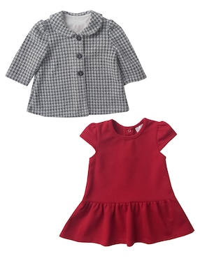 Conjunto Vestido Fiorella Manga Regular Para Bebé Niña