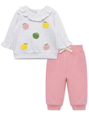 Conjunto Little Me Fw2024 De Algodón Para Bebé Niña 2 Piezas