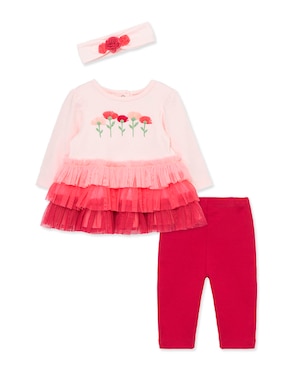 Conjunto Little Me De Algodón Para Bebé Niña 3 Piezas