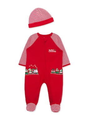 Mameluco Navideño Little Me FW2024 De Algodón Para Bebé Niño