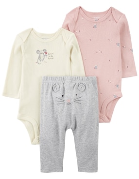 Conjunto Carter's De Algodón Para Bebé Niña 3 Piezas