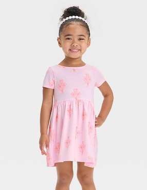 Vestido Cat & Jack manga regular para niña