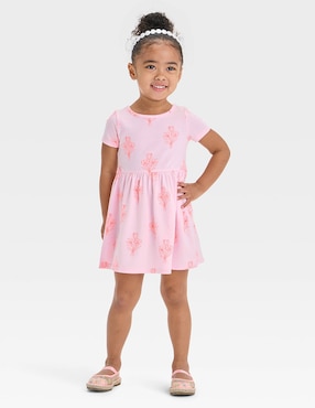 Vestido Cat & Jack manga regular para niña