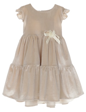 Vestido Bolo Manga Cap Para Bebé Niña