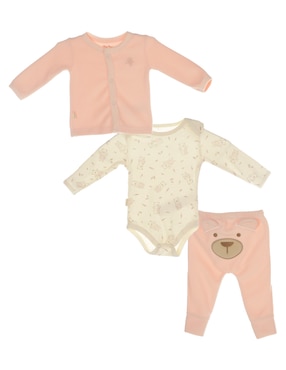 Conjunto Casual Baby Creysi Collection Para Bebé Niña 3 Piezas