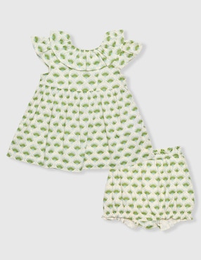 Vestido con calzón Zippy manga cap para niña
