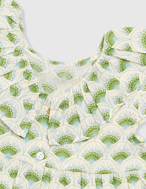 Vestido con calzón Zippy manga cap para niña