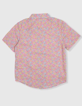 Camisa casual manga corta para bebé niño -
Hecho con Tela Liberty