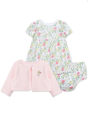 Conjunto Vestido Little Me Manga Regular Para Bebé Niña