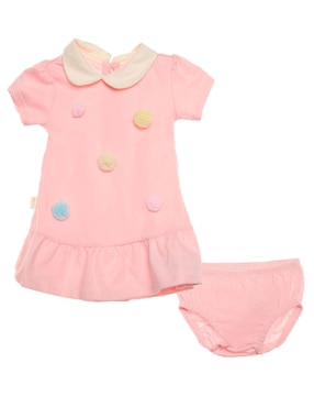 Vestido Con Calzón Baby Creysi Collection Sweet Macaroons Manga Regular Para Bebé Niña