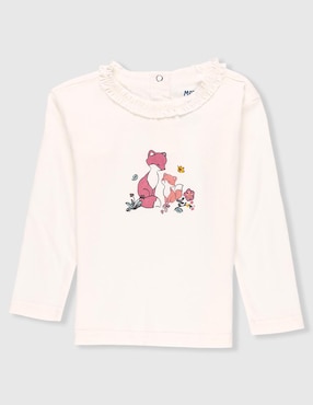 Playera Matt & Megan manga larga para bebé niña