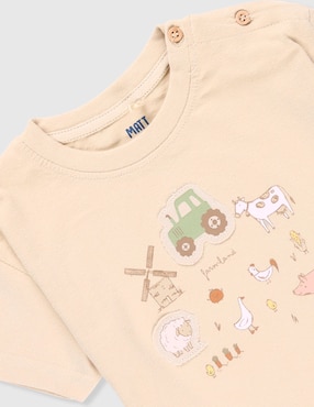 Playera Matt & Megan manga corta para bebé unisex