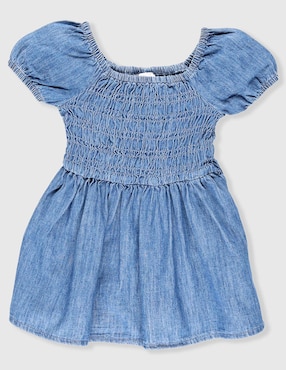 Vestido The Children's Place manga globo para bebé niña