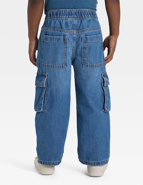 Jeans cargo amplio Cat & Jack deslavado para niño