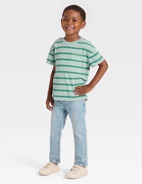 Playera Cat & Jack manga corta para niño