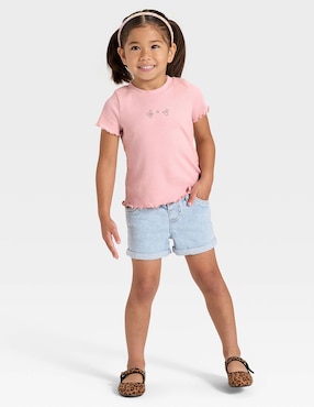 Playera Cat & Jack manga corta para preescolar niña