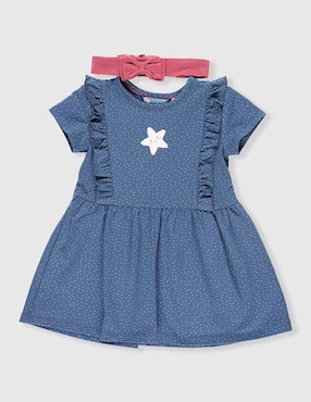 Vestido Piquenique Babies manga regular para bebé niña