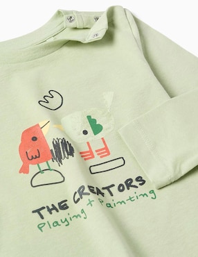 Playera Zippy manga larga para bebé