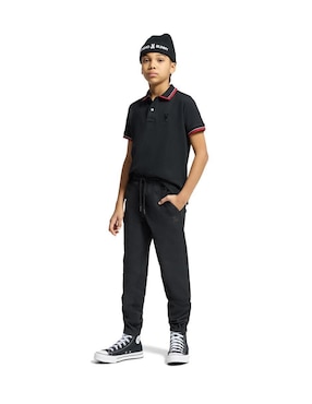 Playera tipo polo psycho bunny de algodón para niño