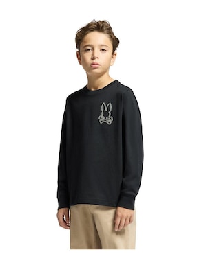 Playera Psycho Bunny HD24 manga larga para niño