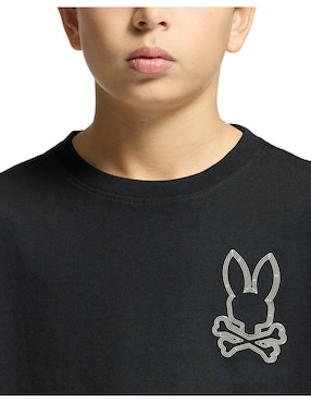 Playera Psycho Bunny HD24 manga larga para niño