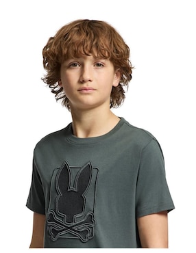 Playera Psycho Bunny HD24 manga corta para niño